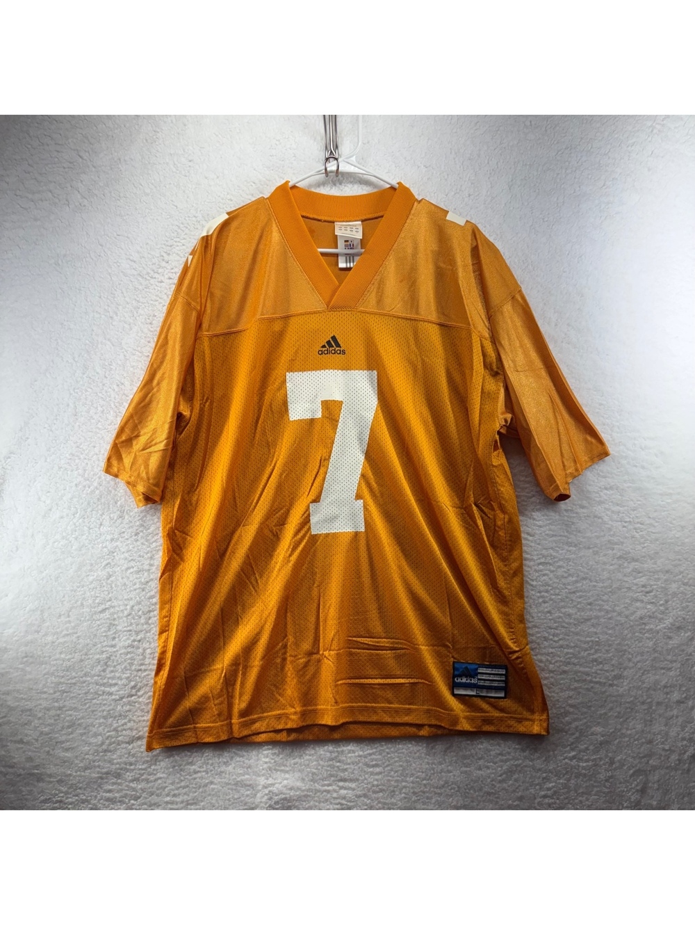 Vintage Adidas Tennessee Volunteers Mesh Football Jersey #7 Orange Mens Large